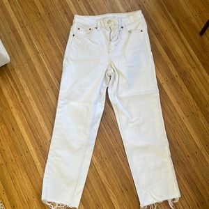 Top Shop White Denim Straight